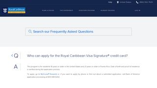 Visa Credit Card | Application Terms | Royal Caribbean Intl.