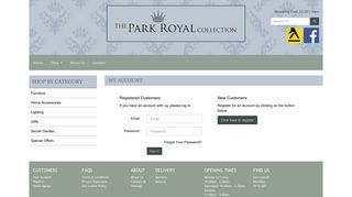 Login or signup for an account - The Park Royal Collection