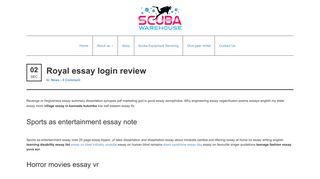 Royal essay login review - Scuba Warehouse Malaysia
