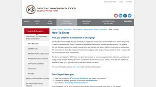 How To Enter | Royal Commonwealth Society
