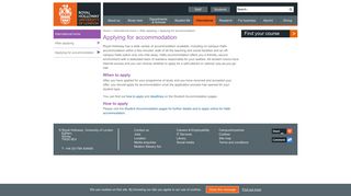 Applying for accommodation - Royal Holloway, University of London