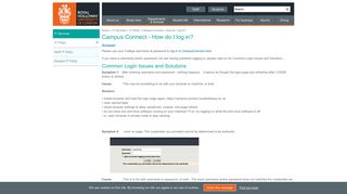 Campus Connect - How do I log in? - Royal Holloway, University of ...