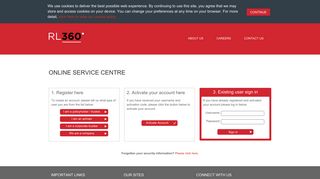 RL360 Online Service Centre - Online services