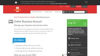 Online Business Account (OBA) | Royal Mail Group Ltd
