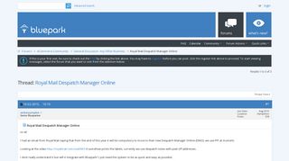 Royal Mail Despatch Manager Online - Bluepark