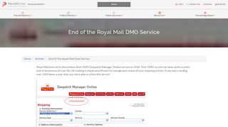 End of the Royal Mail DMO Service - ParcelBroker