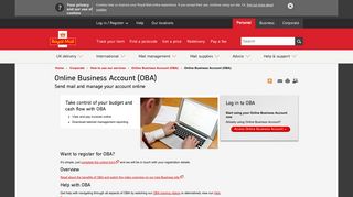 Online Business Account (OBA) - continuity | Royal Mail Group Ltd