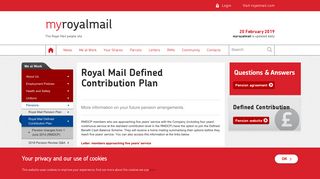 Royal Mail website - myroyalmail