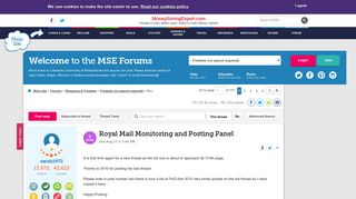 Royal Mail Monitoring and Posting Panel - MoneySavingExpert.com Forums