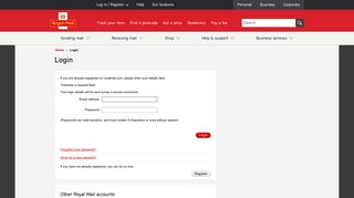 Login | Royal Mail Group Ltd