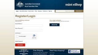 Register or Login | Royal Australian Mint