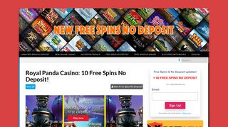 Royal Panda Casino: 10 Free Spins No Deposit Bonus