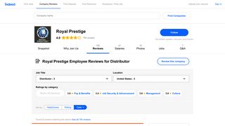 Working as a Distributor at Royal Prestige: Employee Reviews ...