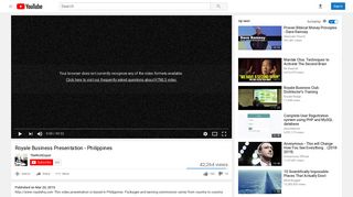 Royale Business Presentation - Philippines - YouTube