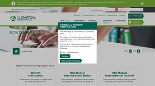 Adviser login - Old Mutual International