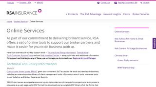 Online Services | RSA Broker - Ontario