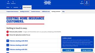 Halifax UK | Existing customers | Home insurance