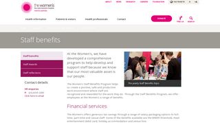 Staff benefits | The Royal Women's Hospital