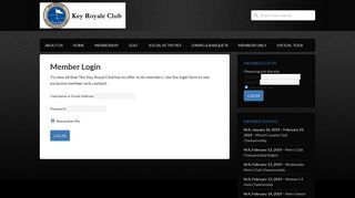 Member Login - Key Royale Golf Club