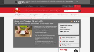 Tracked 24 & 48 Delivery for Corporates | Royal Mail Group Ltd