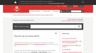 How do I see my invoice online? - Help - Royal Mail