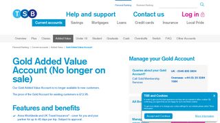 Gold Added Value Account - TSB