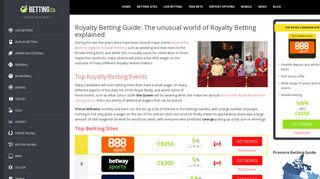 Royalty Betting Guide: The unusual world of Royalty Betting explained