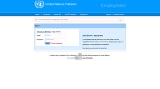 United Nations Pakistan :: Login - UN Jobs