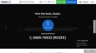 ROZEE.PK: Post a Job Online | Post a Job Free | Hire the best, faster