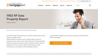 FREE RP Data property and suburb report - mortgageport