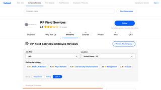 Working at RP Field Services: Employee Reviews | Indeed.com