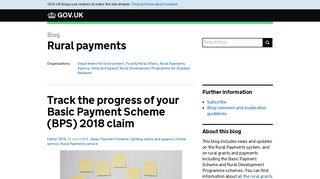 Track the progress of your Basic Payment Scheme (BPS) 2018 claim ...