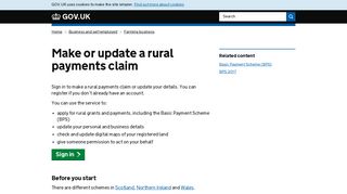 Make or update a rural payments claim - GOV.UK