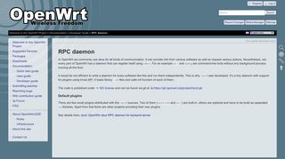 OpenWrt Project: RPC daemon