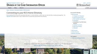 Connecting to your RCS Home Directory | Division of the Chief ...