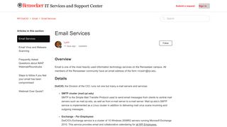 Email Services – RPI DotCIO