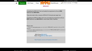 RPIE Filing - NYC WebApps Dept. of Finance