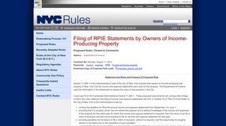 Filing of RPIE Statements by Owners of Income-Producing Property ...