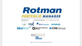 Rotman Portfolio Manager (Web Trader)