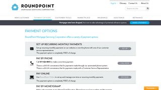 RoundPoint Mortgage Servicing Corporation | » PAYMENT OPTIONS