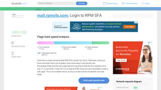 Access mail.rpmsfa.com. Login to RPM SFA