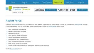 Patient Portal | Hilton Head Regional Physician Network