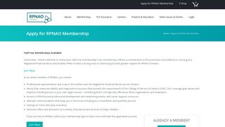 Apply for RPNAO Membership - the RPNAO's Members Only Site