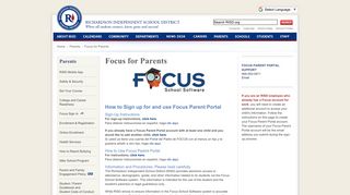 Richardson ISD - Parents - Focus Parent Portal