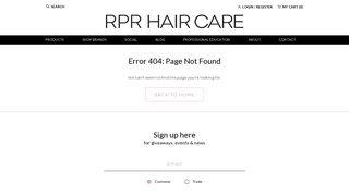 Login to your account - - RPR Hair Care