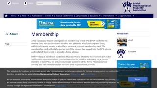 Membership : British Pharmaceutical Students' Association