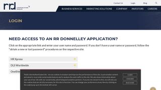Login to RR Donnelley