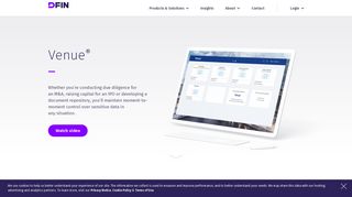 Venue® | Virtual Data Room | Data Room Platform | DFIN - Donnelley ...