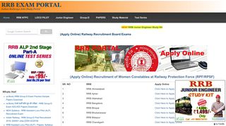 (Apply Online) Railway Recruitment Board Exams - RRB EXAM PORTAL