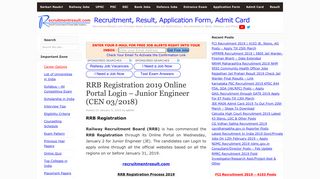RRB Registration 2019 Online Portal Login – Junior Engineer (CEN ...